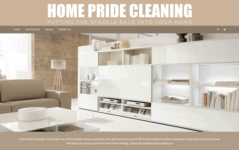 home pride cleaning website