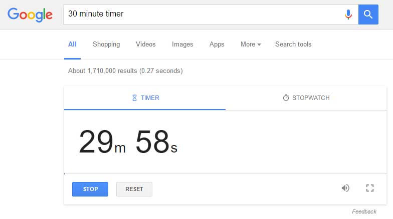 Google's timer