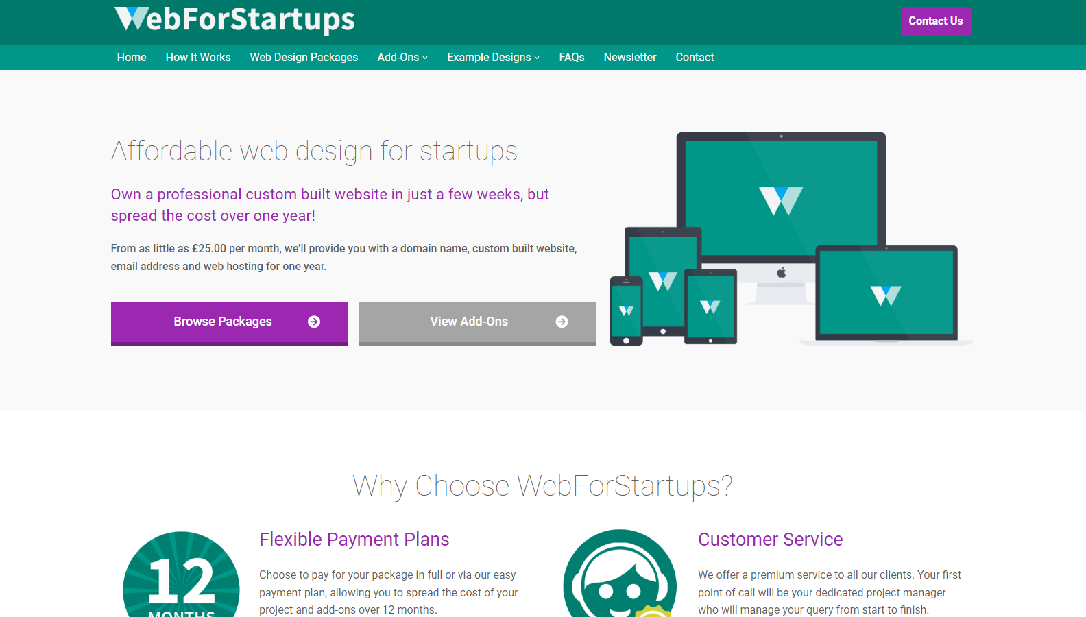 webforstartups homepage