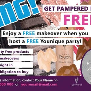 Younique Blitz Postcard Makeover Party - Landscape