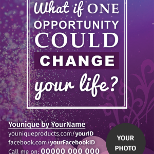 Younique Blitz Postcard Recruit Design – Portrait