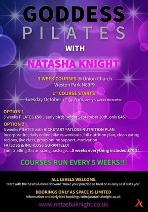 goddess pilates a5 leaflet