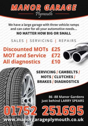 manor garage a5 leaflet